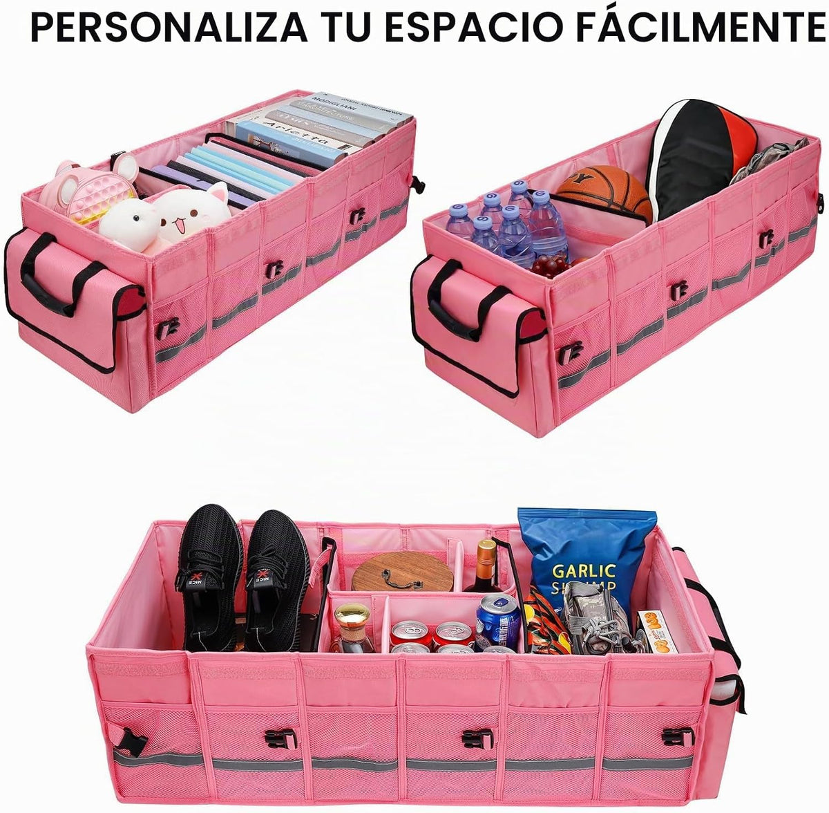 Organizador y almacenamiento para maletero de automóvil