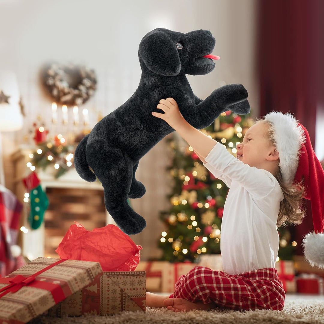 LotFancy Animal de Peluche de Perro, Perro de Peluche Labrador Negr...