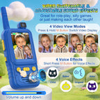 Video Walkie Talkies para Niños 2-Pack: Video Intercom Toys para Niños de 4-10 Años