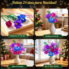 Calendario de Adviento de flores 2026 - Juego de construcción de Navidad de