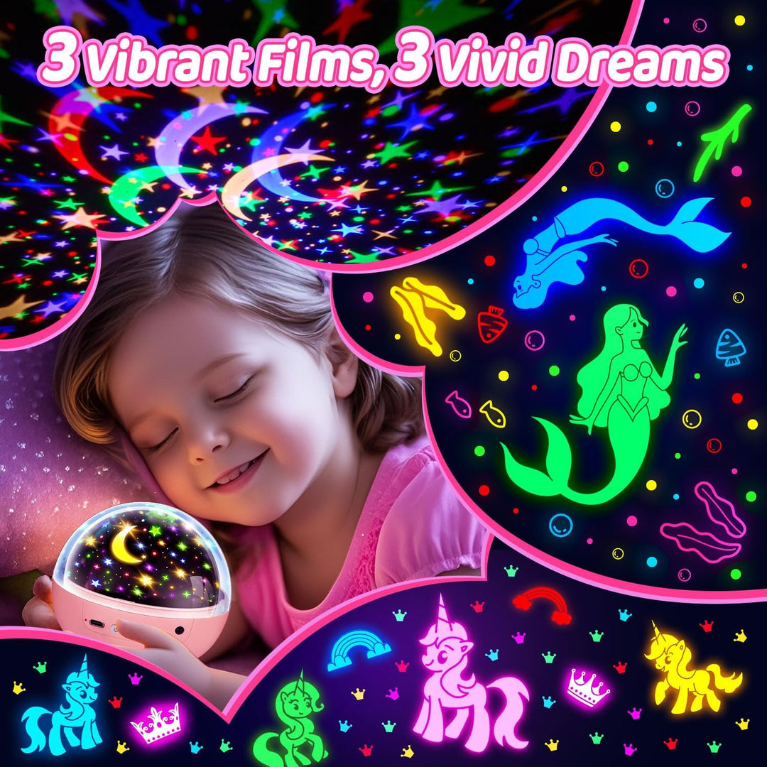 COOLNIGHT Proyector de Luz Nocturna de Unicornio con Estrellas para...