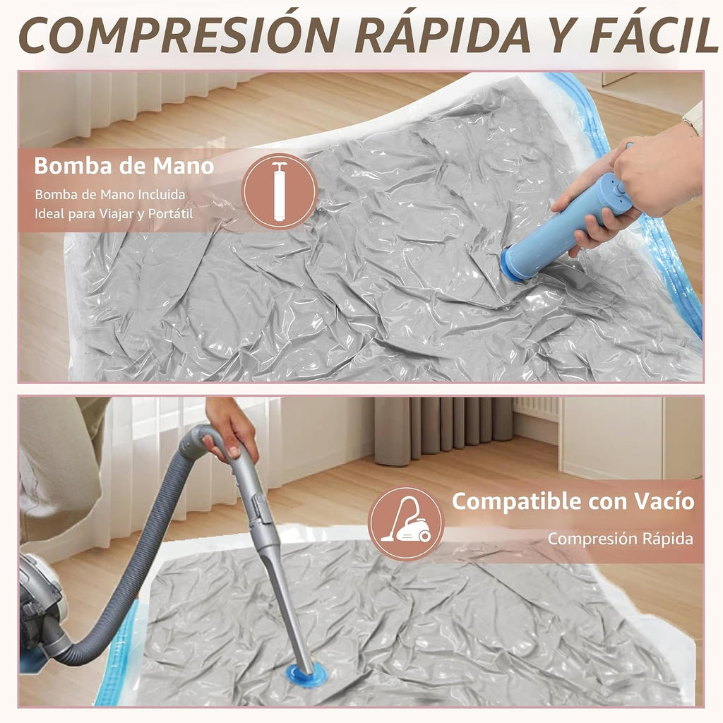 8 bolsas de almacenamiento al vacío jumbo XXL para ropa de cama