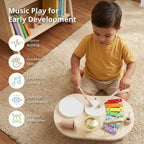 Set de Batería de Madera para Niños 1-3, Juguete Musical Montessori para Kids
