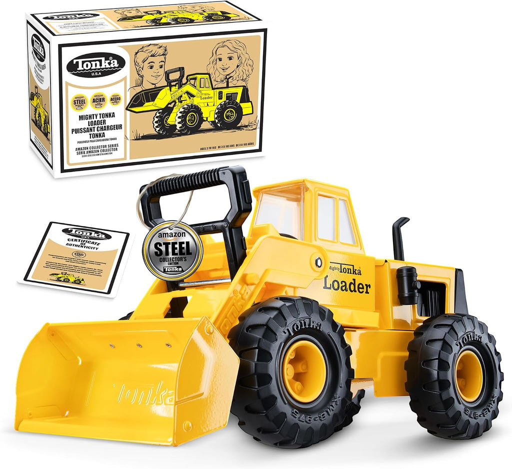 Tonka Edición de coleccionista retro, fabricada con 2 veces más acero, juguete de construcción para niños, camión de metal, camión de juguete para niños y niñas, niños pequeños, a partir de 3 años