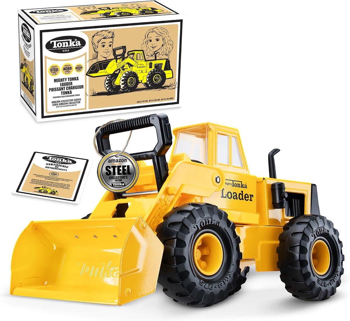 Tonka Edición de coleccionista retro, fabricada con 2 veces más acero, juguete de construcción para niños, camión de metal, camión de juguete para niños y niñas, niños pequeños, a partir de 3 años