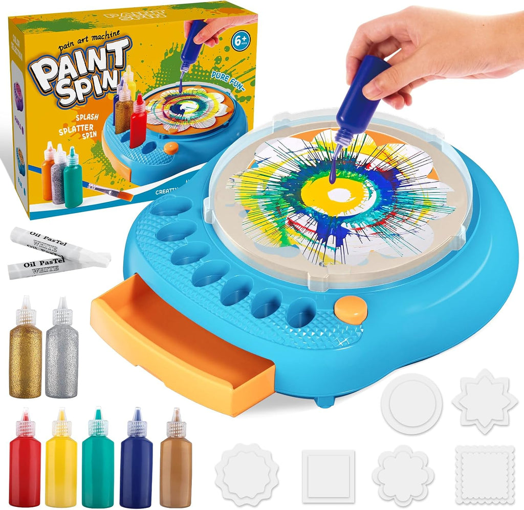 Spin Art Machine para Niños, Kit de Pintura Giratoria para Manualidades, Regalo para 6+