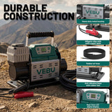 VEBU Compresor de aire RV Inflador de neumáticos de 12 V, 150 PSI c...