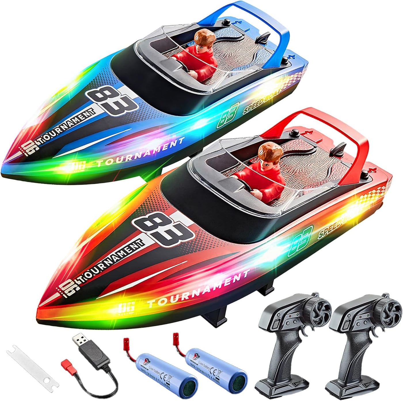 BEZGAR Barco a control remoto, 2 paquetes de 10 pulgadas, barco RC...