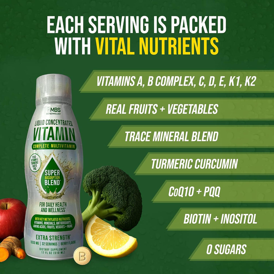 MBS Biotechnology Multivitamínico líquido para adultos \u2013 Vitam...