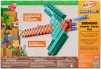Nerf Minecraft Diamond Pickaxe Dart Blaster, imprimación de tirar, cabeza de espuma, 8 dardos Nerf Elite, a partir de 8 años