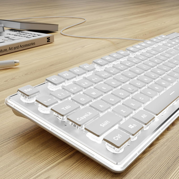 SEUNKWANG EWEADN GX710S - Teclado de computadora retroiluminado, te...