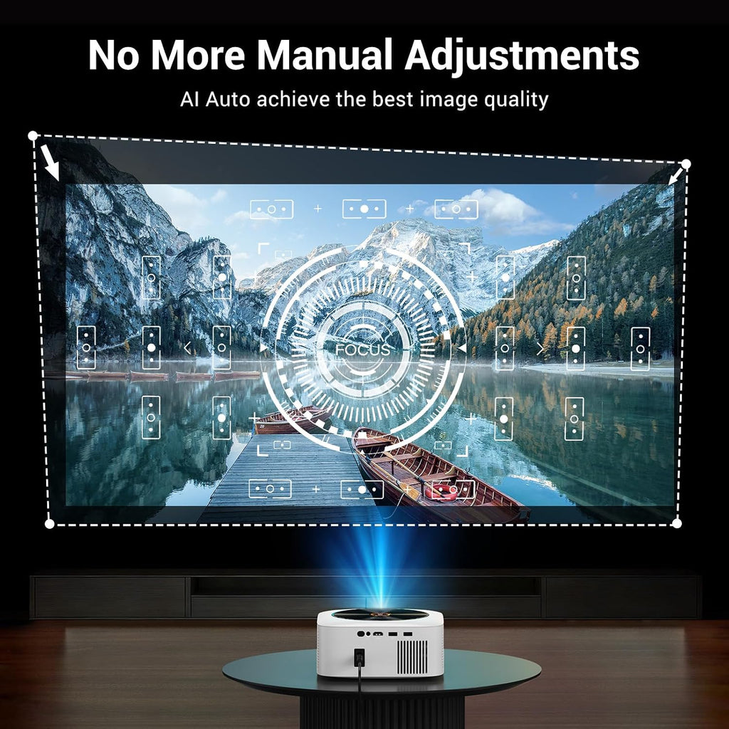 HAPPRUN 1500 ANSI - Proyector inteligente para exteriores, aplicaciones integradas, audio Dolby de 30 W