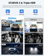 Cámara para tablero 4K de 5 canales con telefoto para detalles con zoom, vista 360°, N800