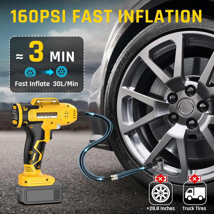 Compresor de aire portátil para inflador de neumáticos, compatible...