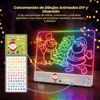 Tabla de Dibujo LED para Niños, 16" Tablero de Dibujo Iluminado Recargable DIY