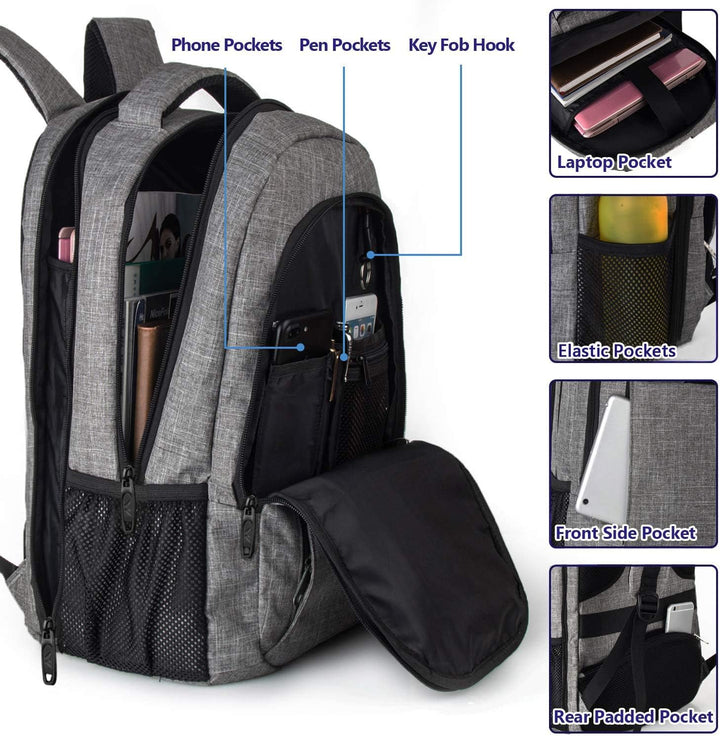 Mochila para portátil de viaje, para negocios, antirrobo, delgada,...