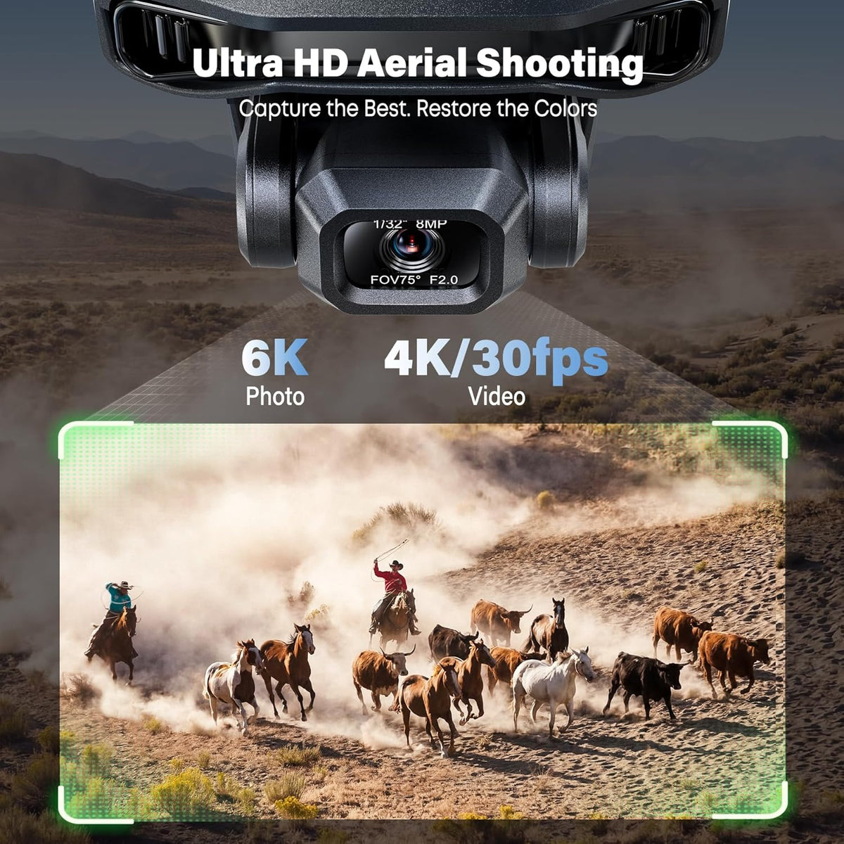 Bwine F7GIM 4K Video 6K Foto Drones con cámara para adultos cardán de 3