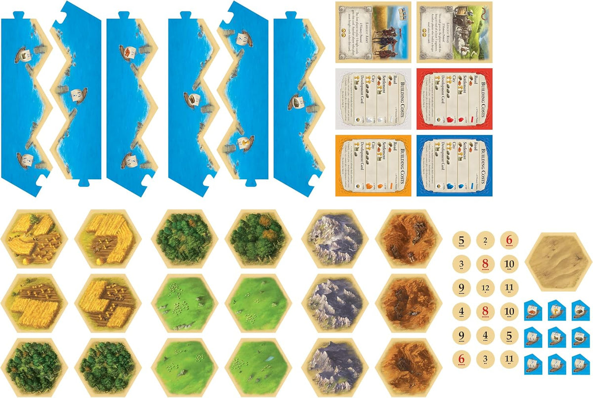 Juego de mesa CATAN - ¡Embárcate en un viaje de descubrimiento y comercio! Juego de estrategia de construcción de civilizaciones, juego de mesa familiar para niños y adultos, a partir de 10 años, 3-4