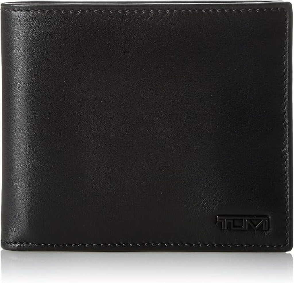 TUMI - Delta Global Center Flip ID Passcase - Billetera de cuero bifold - Accesorio de bloqueo RFID - Múltiples ranuras para tarjetas - 4" x 5" - Negro