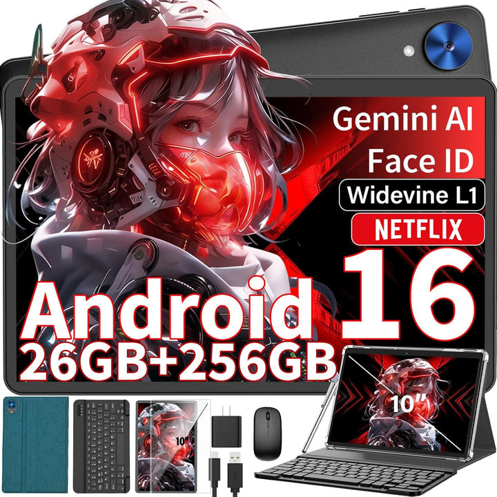 Tableta Android, tableta Android 16 de 10 pulgadas 2026 con teclado...