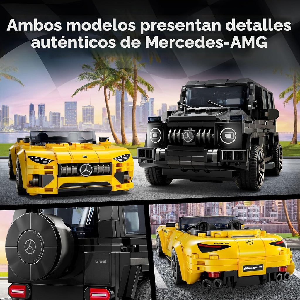 LEGO Speed Champions Mercedes-AMG G 63 & SL 63 - Juguetes de construcción para niños y niñas, a partir de 10 años, regalos para Navidad, 76924