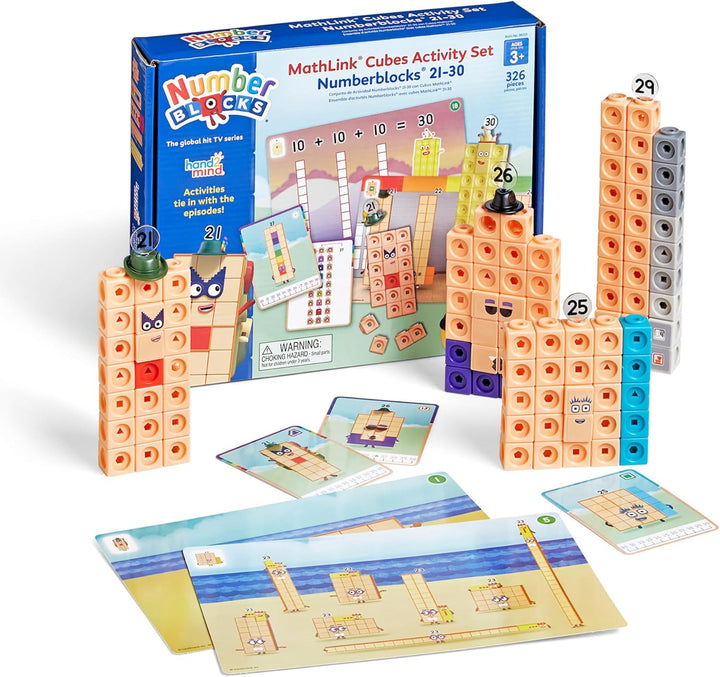 hand2mind MathLink Cubos Numberblocks Juego de Actividades 21-30, 2...