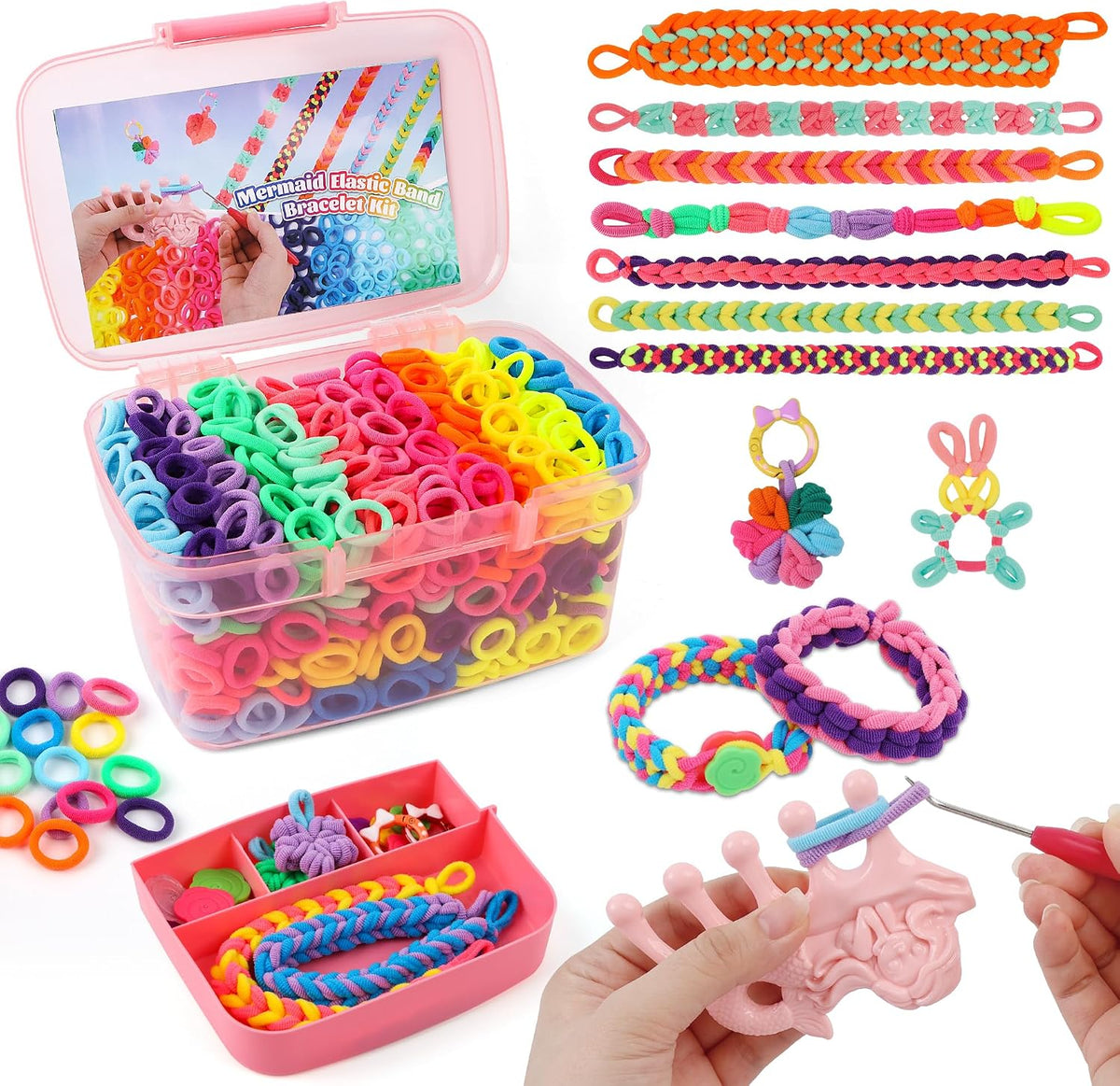 DPAPDI Kit de fabricación de pulseras para niños, manualidades para niñas de 6 a 12 años