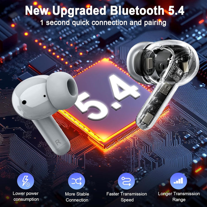 Auriculares inalámbricos, auriculares Bluetooth 5.4 2026 3D Bass Hi...