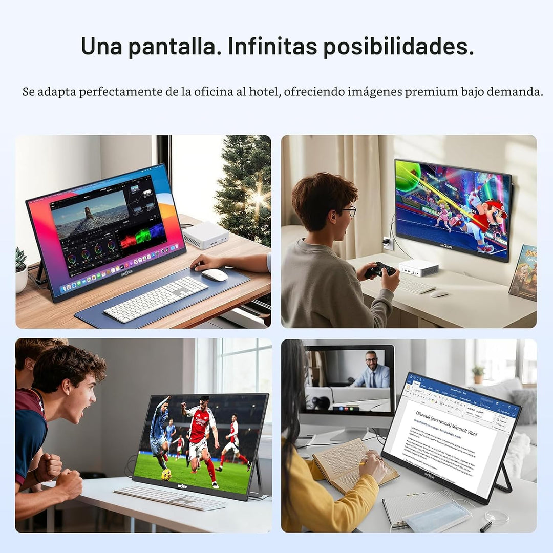 InnoView Monitor portátil grande de 23.8 pulgadas FHD 1080P 144Hz U...