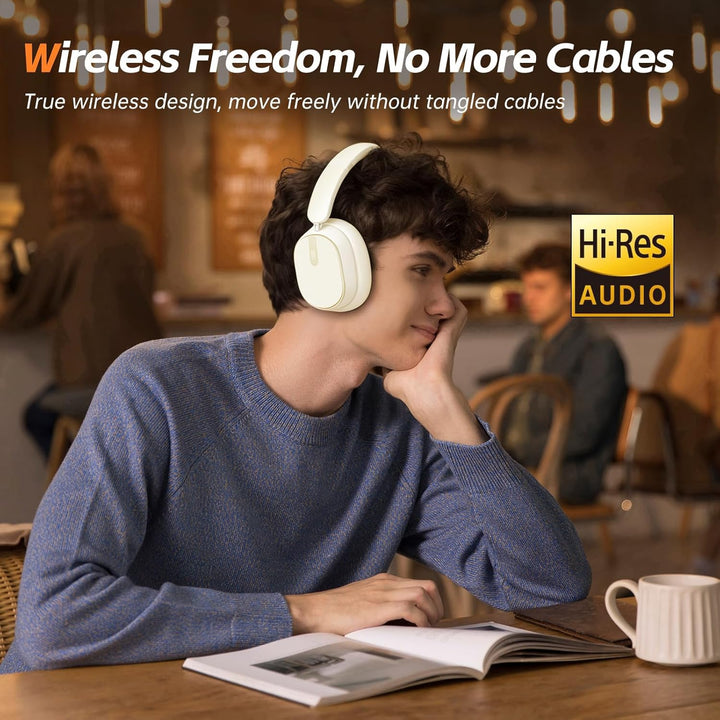 MMWOWARTS Auriculares Bluetooth híbridos con cancelación activa de...