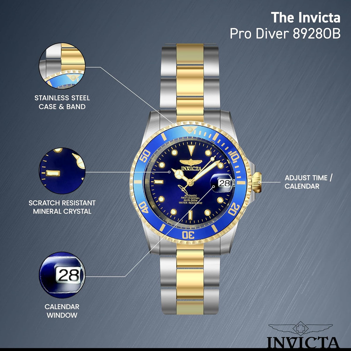 Invicta Reloj automático Pro Diver Collection Coin-Edge para hombre