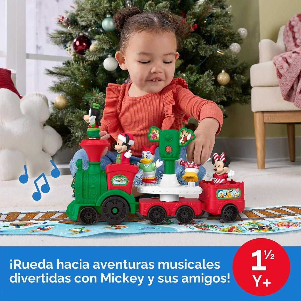 Fisher-Price Little People Disney Jr - Juguete musical de tren navideño