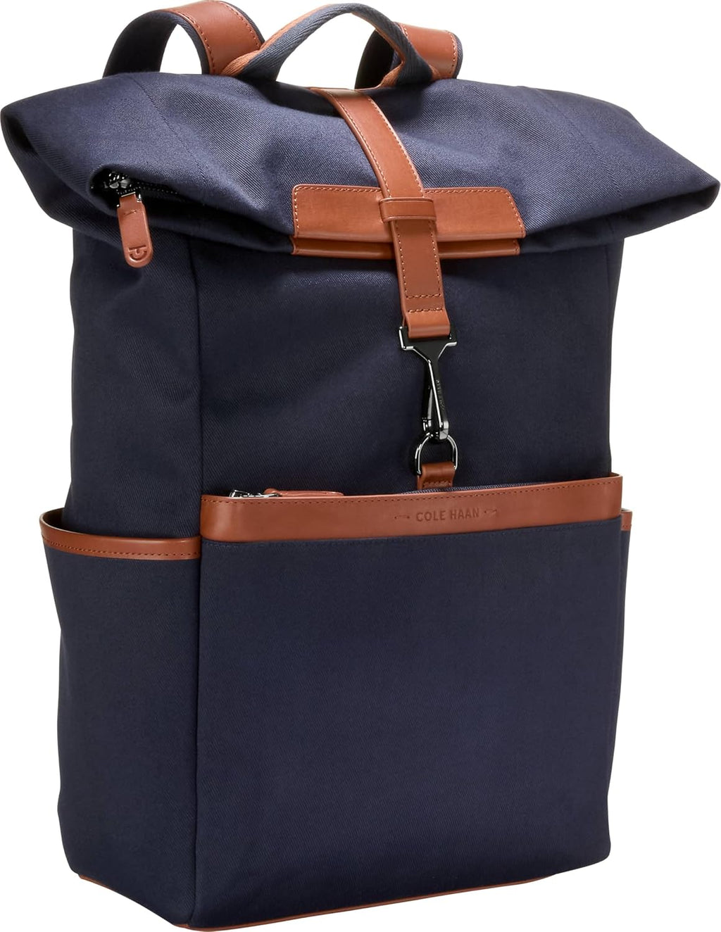 Cole Haan Mochila Judson de sarga cepillada para hombre, luna de medianoche/bronceado británico nuevo
