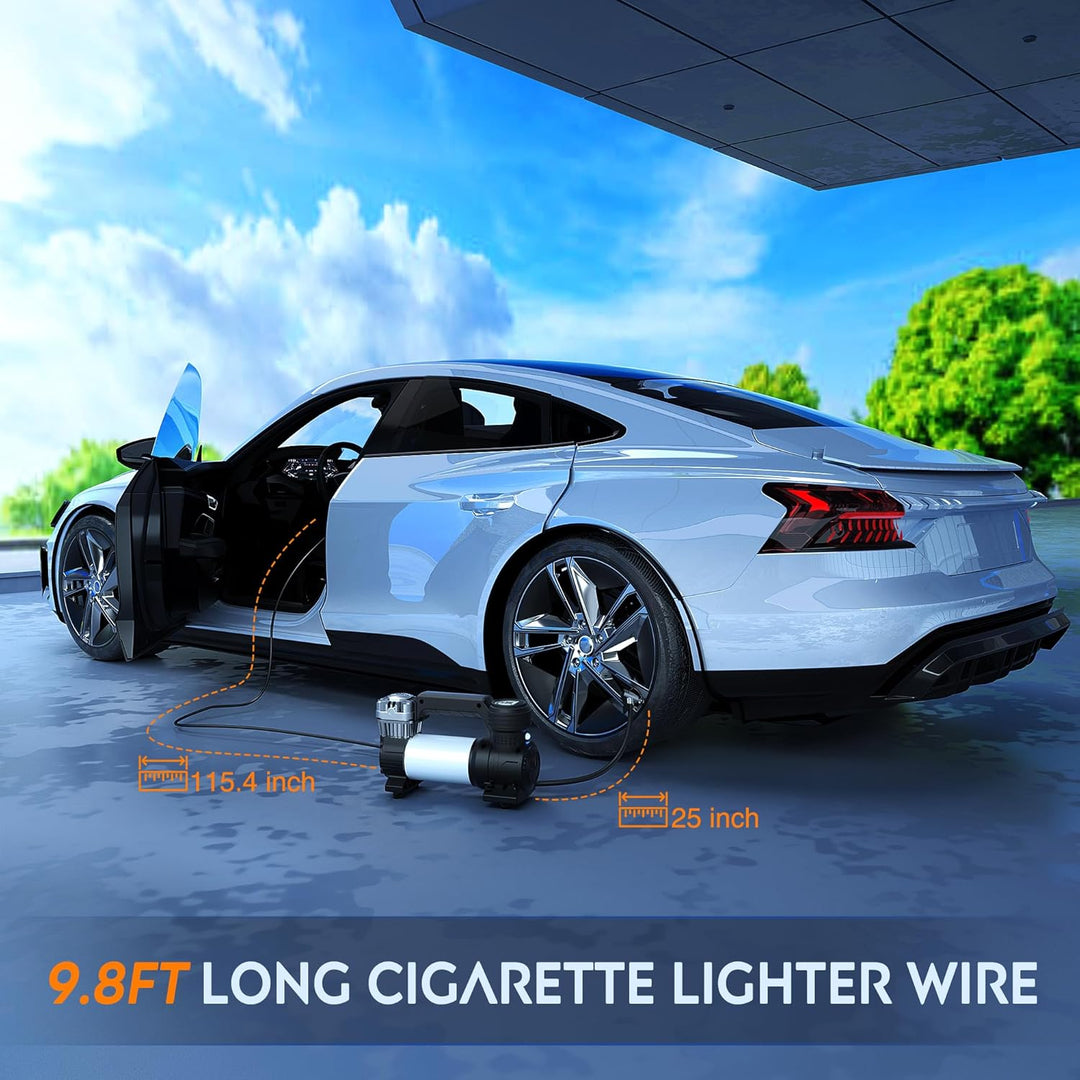 Nilight Compresor de aire portátil, inflador de neumáticos de 12 V,...
