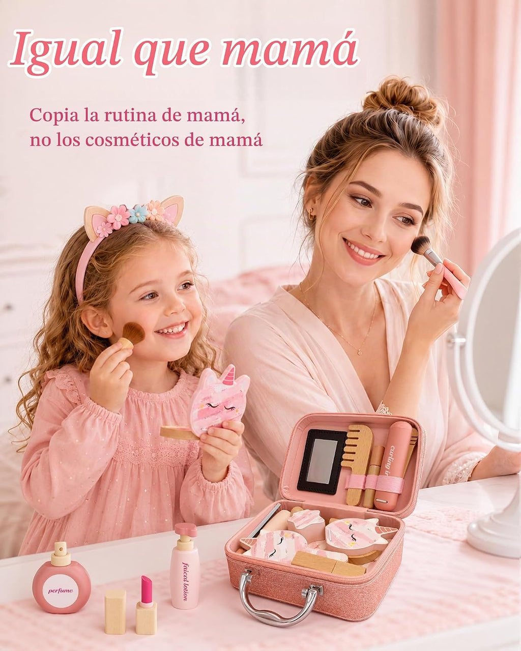 Juego de maquillaje de juego de simulación de madera de unicornio