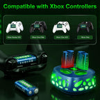 Feirsh Batería Recargable para Xbox con Cargador, 4x5800mWh Baterías Recargables para Controlador Xbox para Xbox One Series X|S, One S/X, Incluye Estuches y Almacenamiento para Xbox One