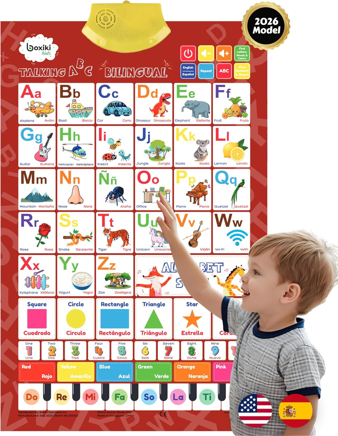 Boxiki kids Tableta educativa de aprendizaje bilingüe en español-in...