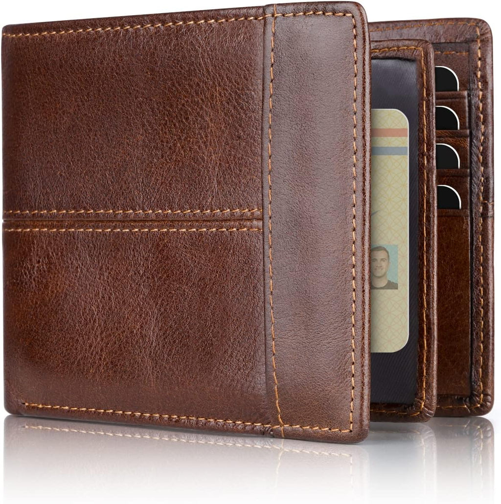 Billetera para hombre con bloqueo Rfid de cuero para hombres