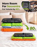 Vacbird Bolsas de vacío codificadas por colores para viajes con bomba
