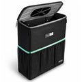 RoadBin - Cubo de basura para automóvil con tapa, delgado de 4 pulgadas y 2.5 galones, para asiento trasero, se mantiene vertical, a prueba de fugas y sellado de olores para camiones, SUV y camionetas