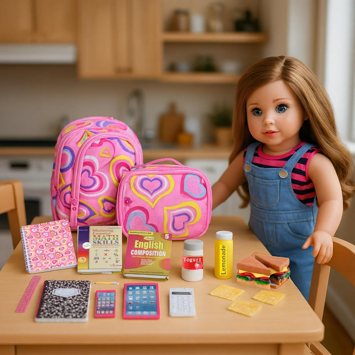 Emily Rose Juego de Elementos Esenciales Escolares para Muñeca de 1...