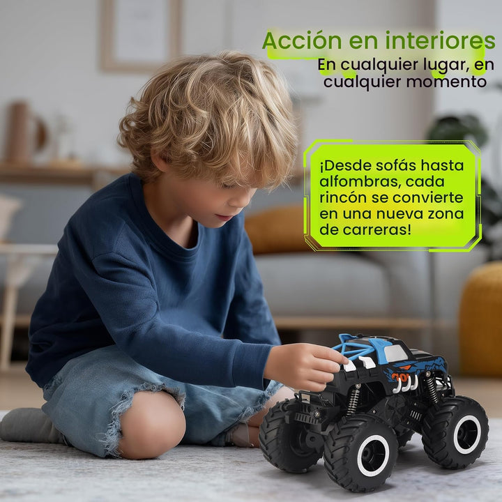 Threeking 1:16 Coches de juguete impermeables RC Monster Truck Cami...