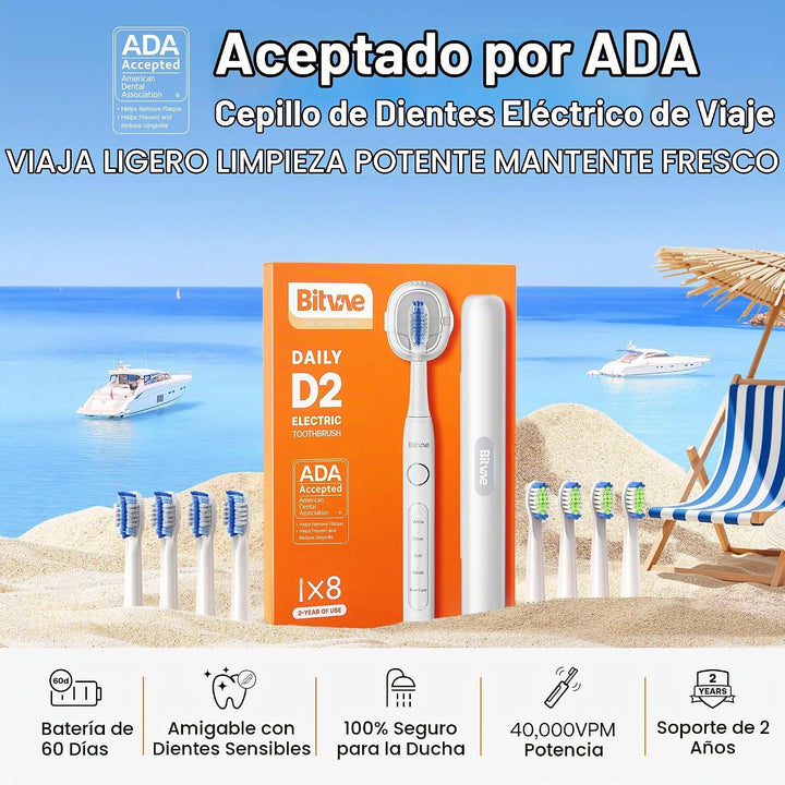 Cepillo de dientes eléctrico ultrasónico Bitvae para adultos y niño...