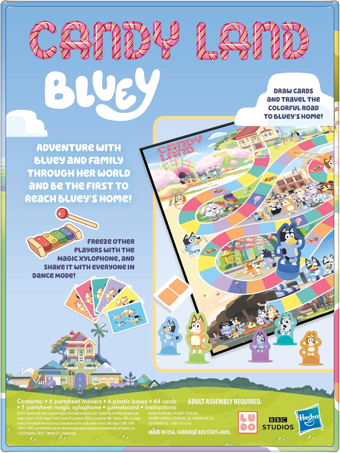 Hasbro Gaming Candy Land Bluey Juego de mesa Edades 3 en