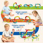 Juego de tren eléctrico para niños de 4 a 8 años, pistas de carreras