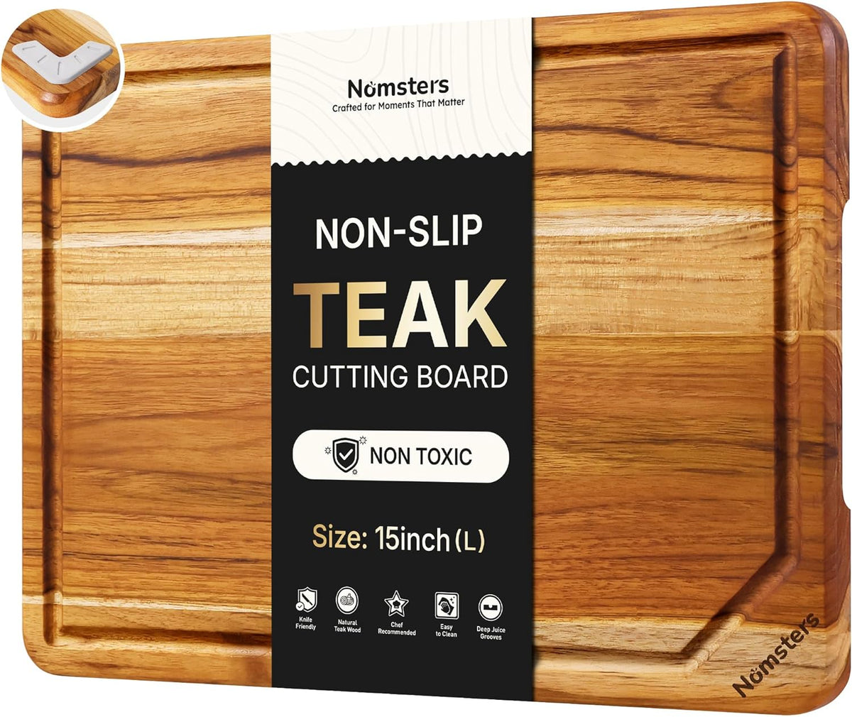 Tabla de cortar de madera de teca para cocina Tablero de charcutería