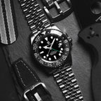 Reloj Pagani Design GMT para hombre, reloj automático de 1.575 pulgadas (40 mm), fecha, 100M resistente al agua, acero inoxidable, cristal de zafiro, reloj mecánico de pulsera PD-1662