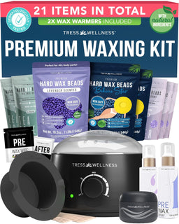 Tress Wellness Kit de depilación de lujo para pieles sensibles, seg...