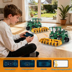 5 en 1 conjunto de kits de construcción de juguetes de robot STEM para niños de 6 a 14 años, aplicación y control remoto STEM cosechadora/carro de arado/camión de agua conjunto de construcción de