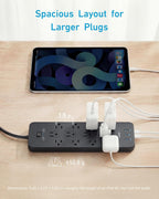 Anker Power Strip con 2100J Surge Protector, Outlet Extender, 20W, 12 AC